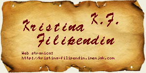 Kristina Filipendin vizit kartica